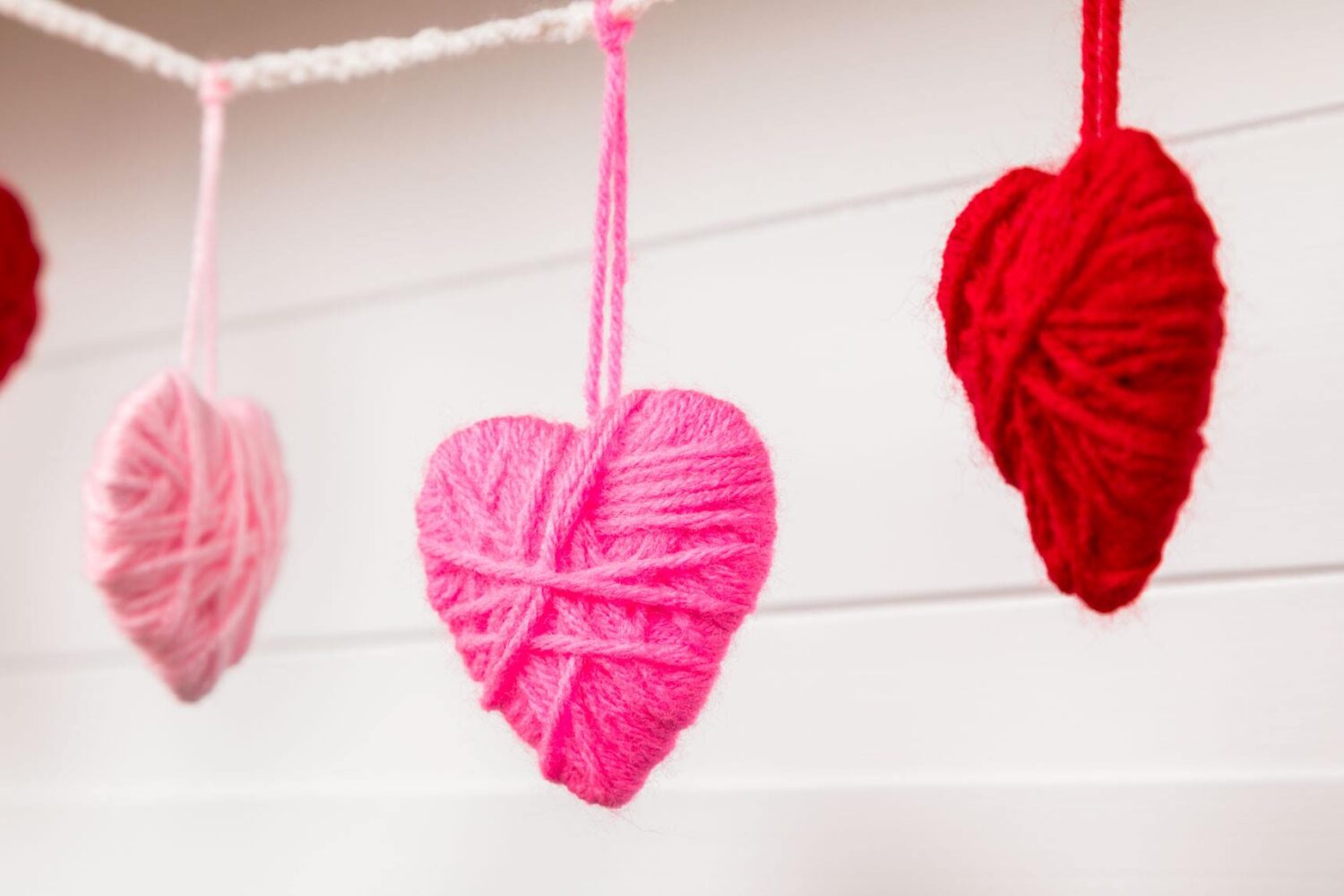 How to Make DIY Yarn Wrapped Hearts with Free Template - Olivia OHern