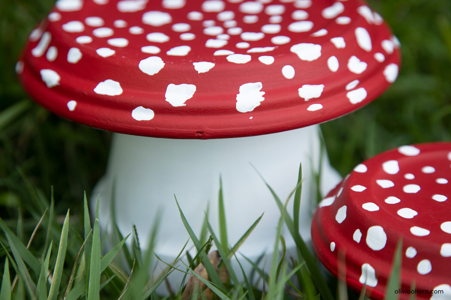 Toadstool Mushroom Garden Decorations | How To Paint Pots