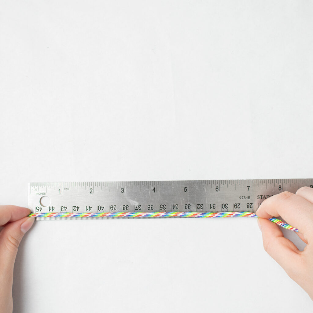 measuring your bracelet size with a ruler