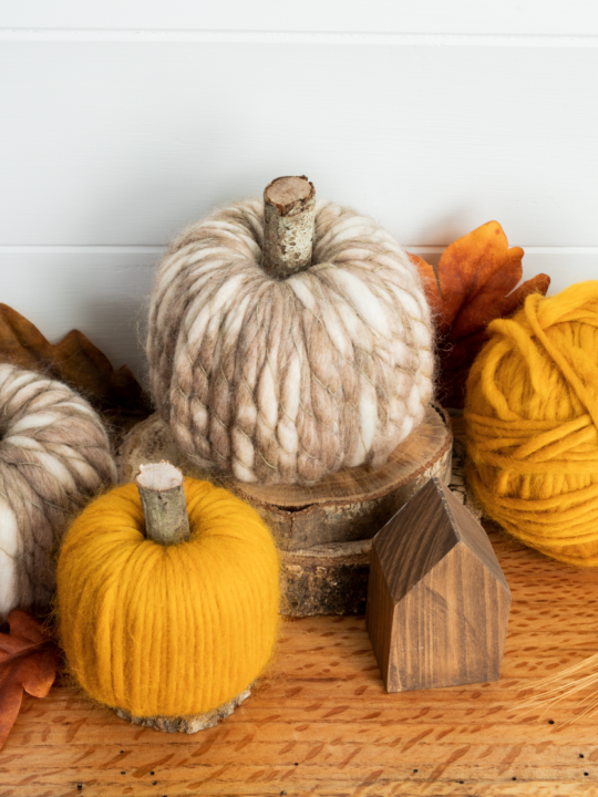 How to Make DIY Yarn Wrapped Pumpkins